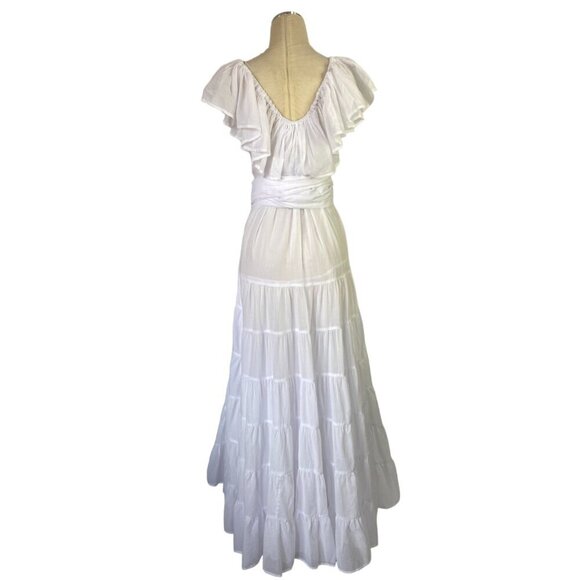 Erika Pena Dress White Orchid Dress with Belt - Picture 7 of 15